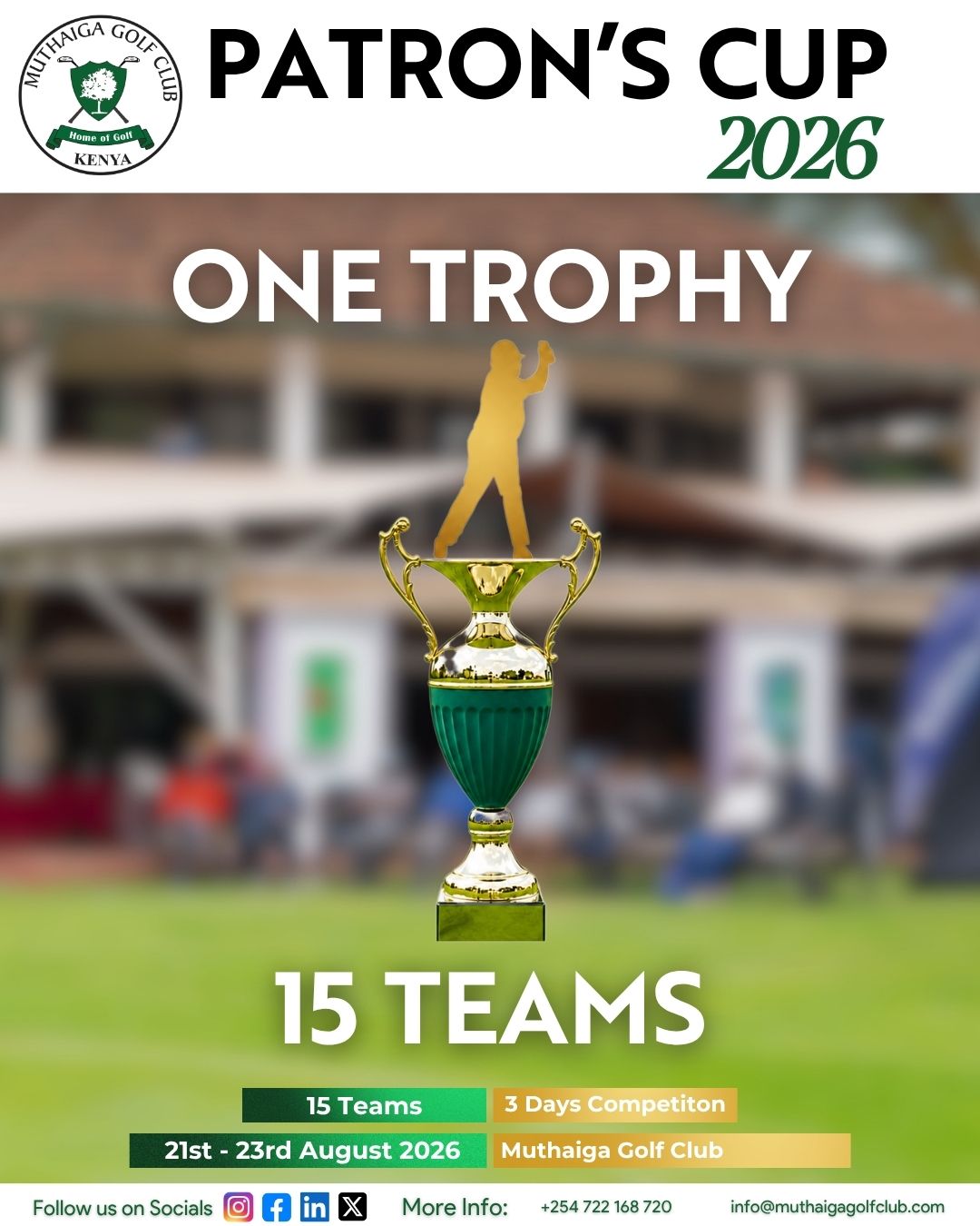 The Patron's Cup 2026 – Muthaiga Golf Club Poster